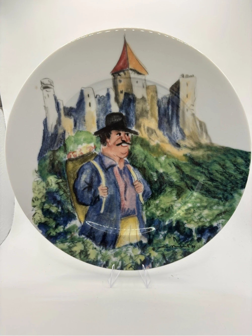 Williams Sonoma Guy Buffet Perigord Porcelain Castle Scene Plate